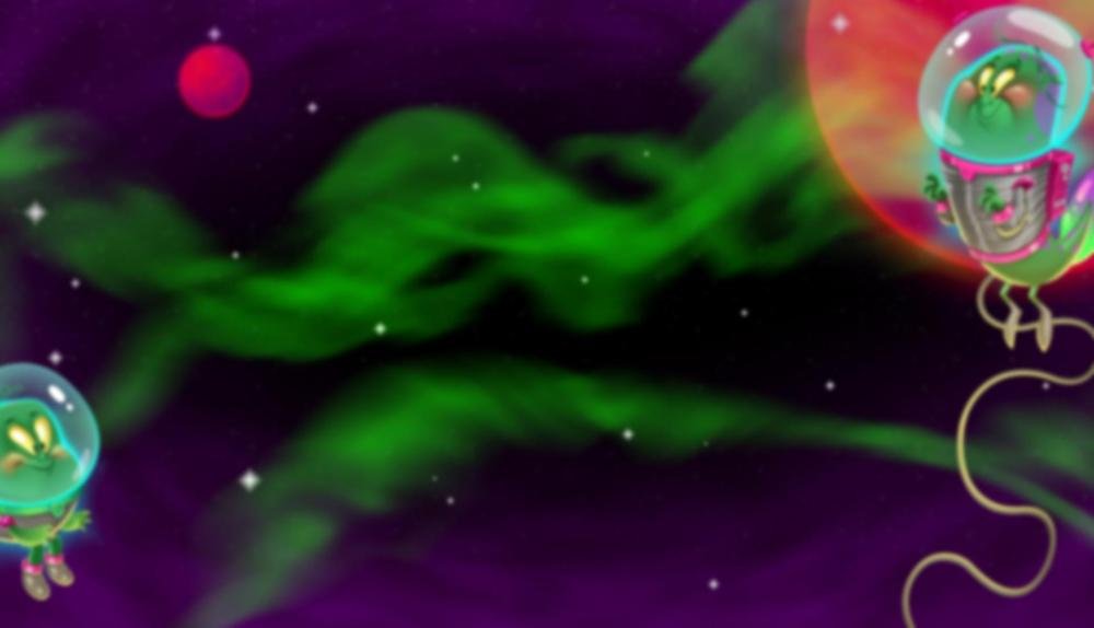 Game Background for Astro Newts Megaways by Iron Dog Studio