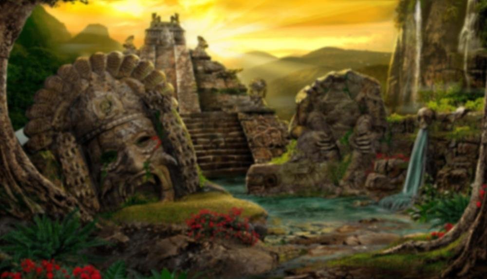 Game Background for Aztec Pyramids by MrSlotty