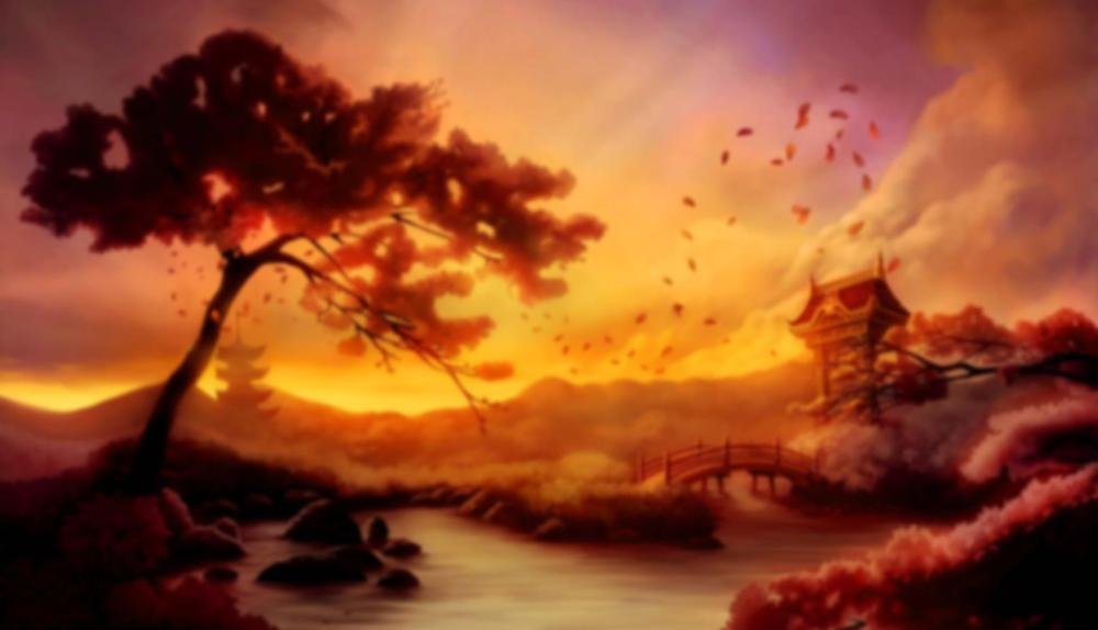 Game Background for Kitsunes Scrolls - Sacred Flames by Spinomenal