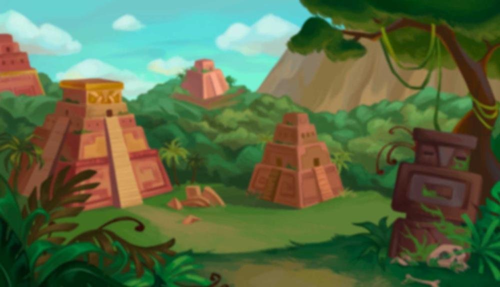 Game Background for Mayan Riches Rockways by Mascot Gaming