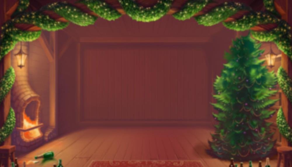 Game Background for Santa's Big Bash Megaways by Iron Dog Studio