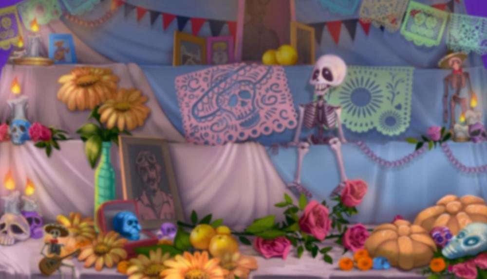 Game Background for Sugar Skulls by Booming games