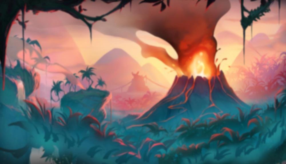 Game Background for Temple Frenzy Lightning Chase by ReelPlay