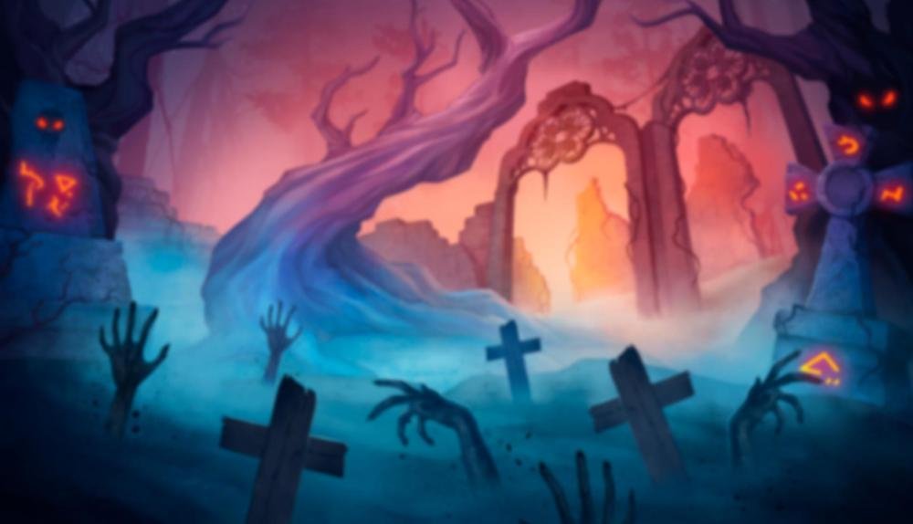 Game Background for Zombie Queen Gamble Feature by Kalamba